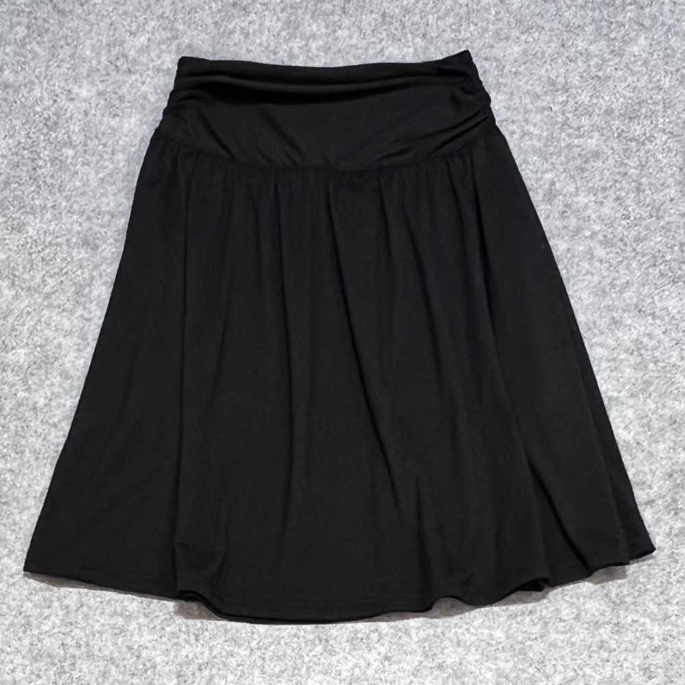 Emery Rose‎ Black Ruched Waist A-Line Skirt XS